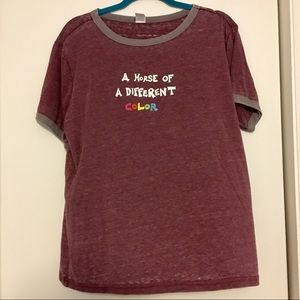 Hand-painted tee, colorful “Wizard of Oz” quote